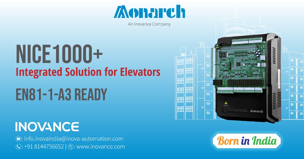 Inovance_Tech's tweet photo. Did you see our NICE1000+ Integrated lift controller with parallel connection designed for high-performance✔️💪

 Check it out here👉 https://t.co/oQQHvP1gsC

#Inovance #Elevators #ElevatorSolution https://t.co/cDf8fphg34
