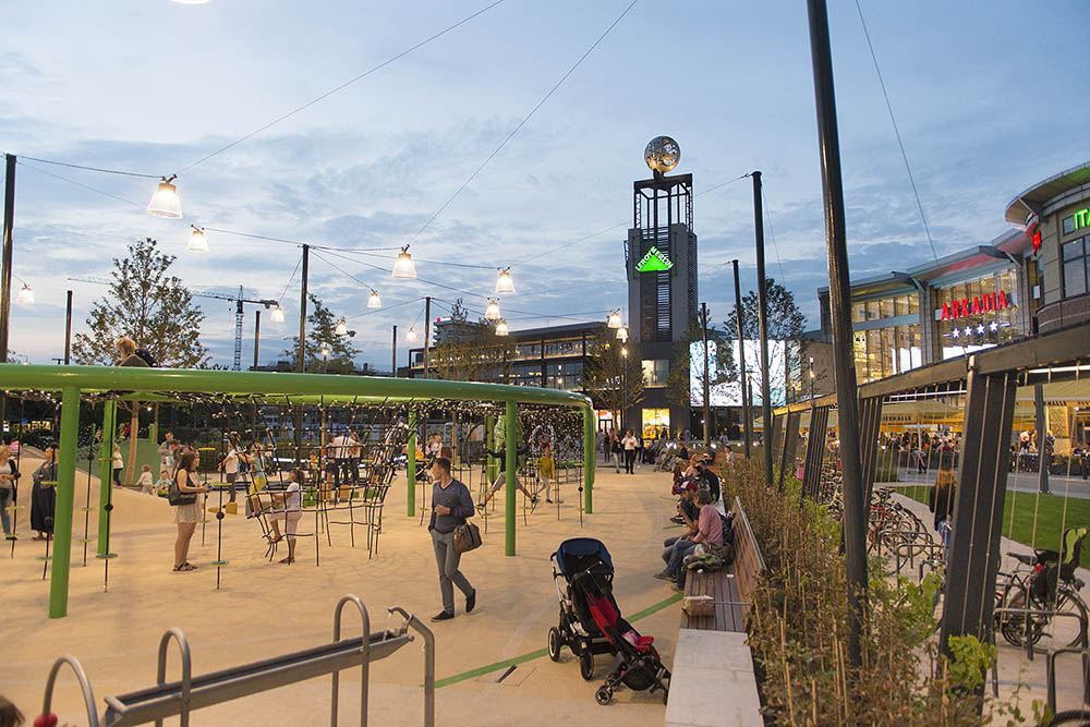 Match worked alongside the Architect to provide the lighting design for the whole exterior masterplan and the initial phase was to provide a special yet unique lighting scheme to the new playground area to reflect the fun and playful nature of the space.