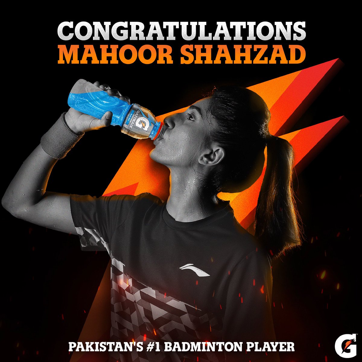 GatoradePk's tweet photo. Here comes our champion!
Congratulations to Mahoor Shahzad, Pakistan's #1 Badminton player, on making it to the Tokyo Olympics 2021.
#NothingBeatsGatorade #GatoradePakistan https://t.co/pKxBgIV3jD