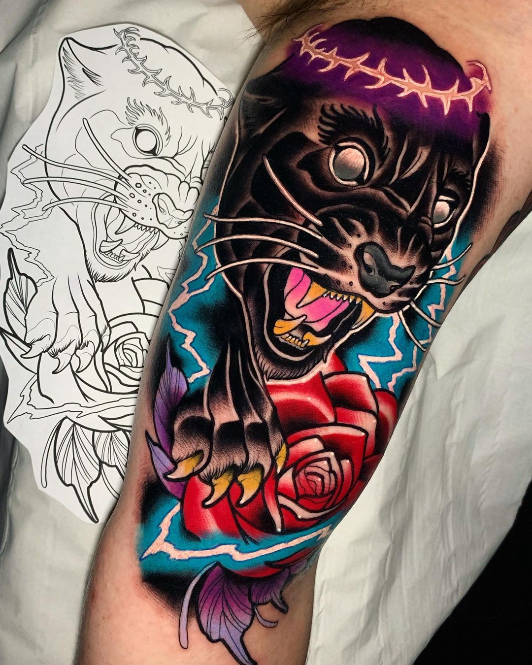 SS DS PANTHER TATTOO