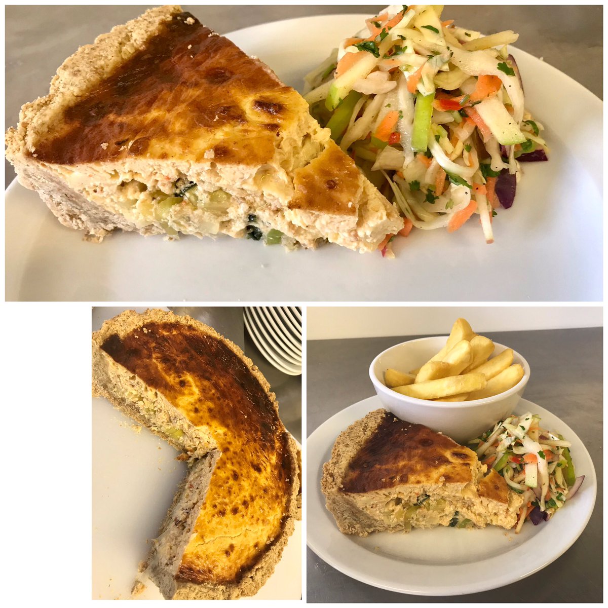 Lunch <a href="/IDS_UK/">Institute of Development Studies</a> today in the #KitchenBarRestaurant Crab &amp; Leek Quiche with whole meal pastry with an Apple-Slaw  #HairyBikersRecipe #Delicious @Thomas_Franks_ <a href="/alexmeps/">Alex Mepham</a> @FrankBothwell @LeeScott68