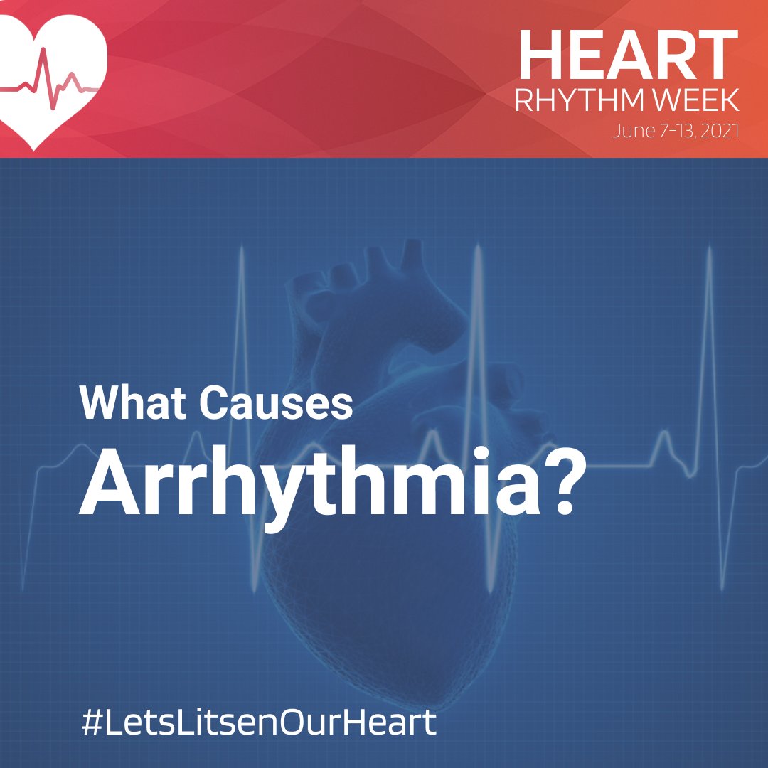 What causes Heart Arrhythmia? 
- a disorder that affects the rhythm of the heartbeat!

Check out the full post: bit.ly/2SngR57

#LetsListenOurHearts  #worldheartrhythmweek 

#cardiac #cardiology #cardiologist #heart #cardiovascular  #doctor