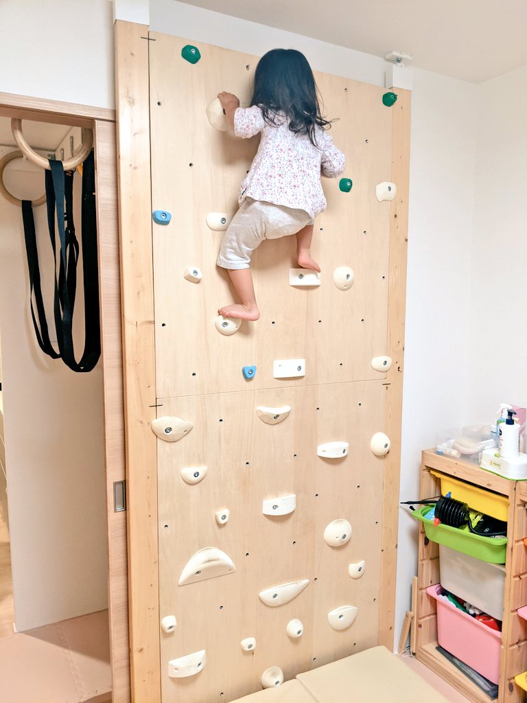 おうちアスレチックに登りがちな２歳がまさにsasuke完全制覇者 作ったお父さんがすごい Togetter
