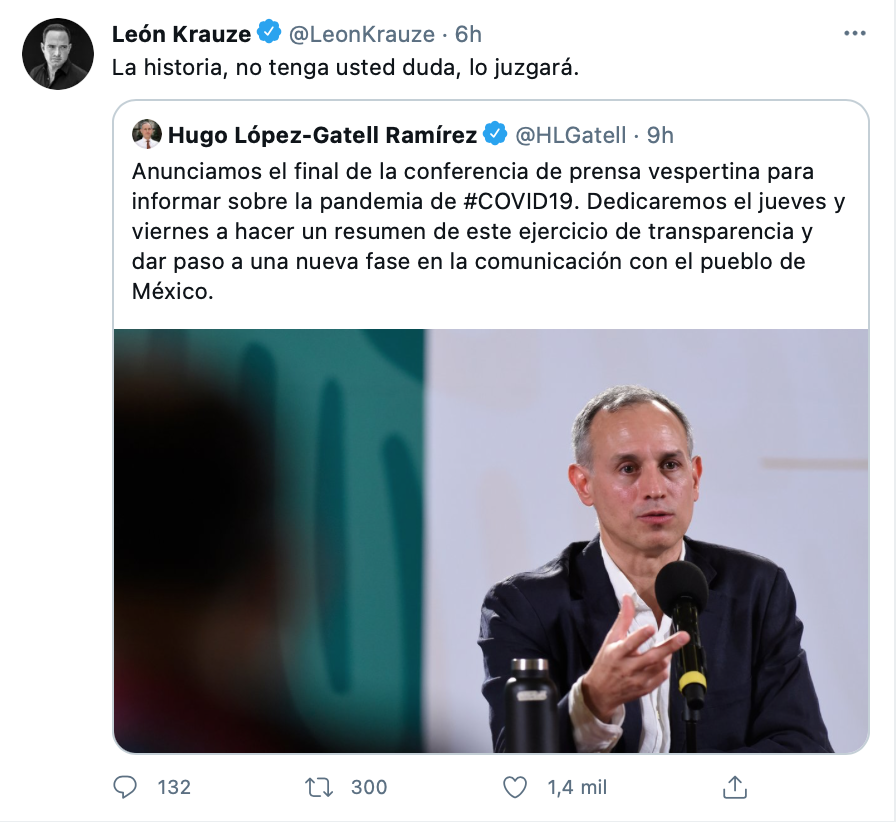 eledesmaa's tweet photo. A ti y a tu papá (@EnriqueKrauze) también @LeonKrauze, no tengas duda, no tengas duda. https://t.co/MD7IFzQauS