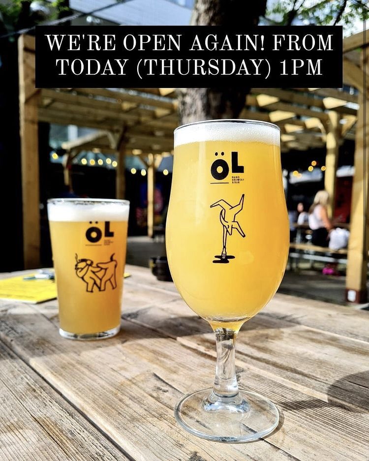 We’re back at it.
Following multiple negative tests it’s safe for us to open. 
We’ll be following the latest advice for Manchester and sticking to outside space only for the time being.