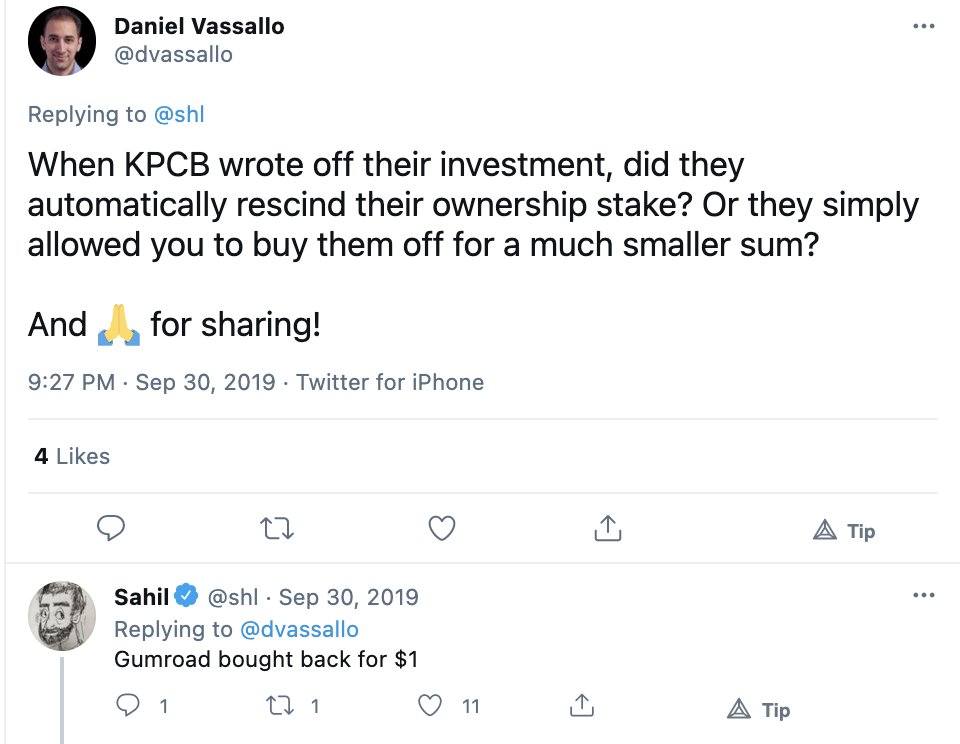 This explains why VCs indulge in actions like writing off the value of their investments and / or selling the shares back for a nominal price to the startup, If you were to go by Prof Damodaran’s logic you would not be able to explain the below.12/23