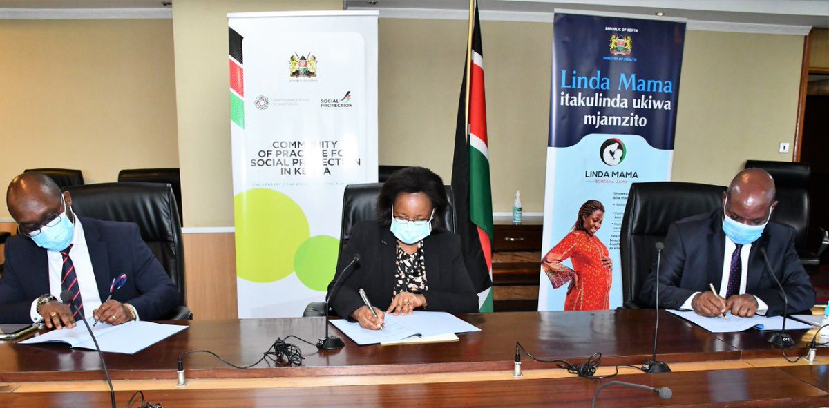 MOH_Kenya's tweet photo. PS Health; The steps @MOH_Kenya has taken in the advancement of UHC:-
1/4 The support for the Health Insurance Subsidy Programme for the Elderly (70+), Orphans &amp; Vulnerable Children &amp; People living with severe disability. 
2/4 The pilot in UHC pilot in four counties. https://t.co/ZhPwws3Zms