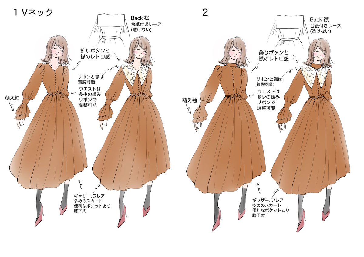 きょうデザイン画を元に企業の方とお話をして お洋服づくりが楽しくて奥深いことが分 小柳かおり コミティア138 A05a 漫画家 Antiquecarrieのイラスト