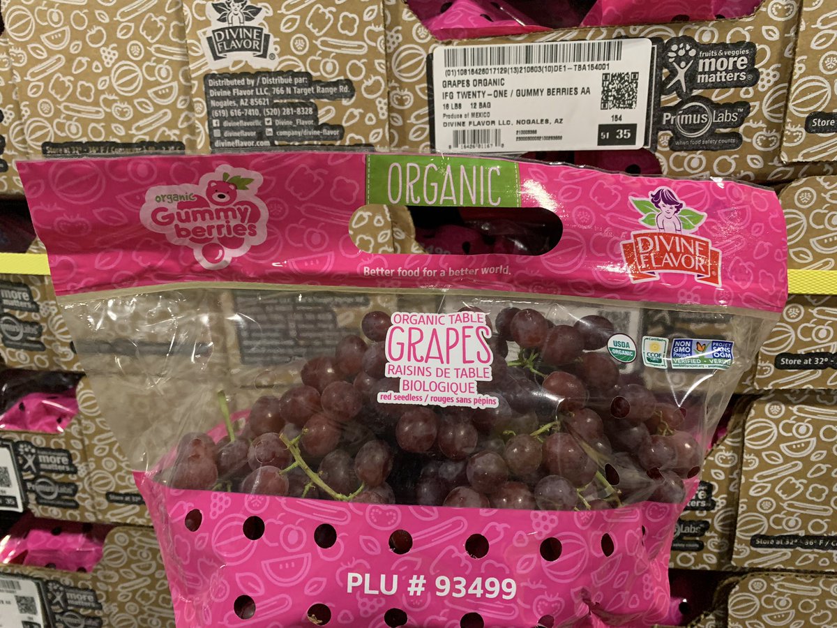 FSProduce's tweet image. Organic GummyBerry? Organic Cotton Candy? 
Yep, specialty fresh crop Organic Grapes are in peak season for the rest of June arriving on the frequent inbound loads of the main volume drivers: Organic Red-Flame reds and Organic Ivory &amp;amp; Perlette greens.