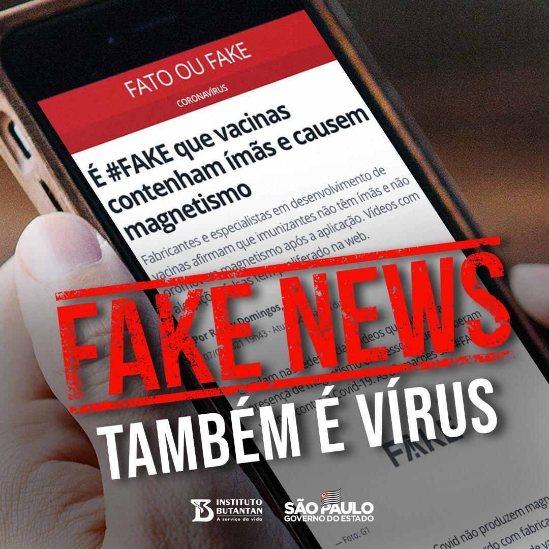 É falso que as vacinas contra Covid-19 contêm ímãs e podem gerar magnetismo após a aplicação, conforme alegam vídeos que circulam em redes sociais. Os veículos de checagem já divulgaram que se trata de Fake News. O Butantan repudia a disseminação de notícias falsas.
#Podeconfiar