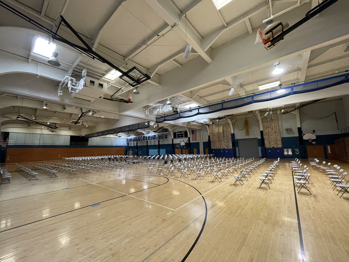 mikebotti's tweet photo. Ready for the first round of 3 graduation rehearsals composed of about 300 @npsd graduates. #npsd #Graduation2021 #Classof2021 #NPknights https://t.co/P1UY4uxpLB