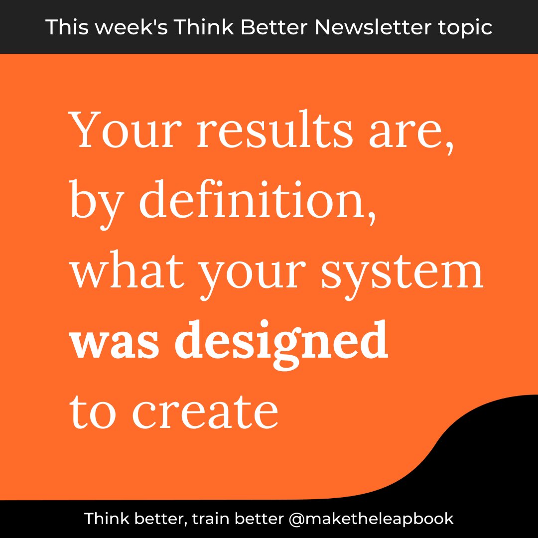 maketheleapbook's tweet photo. Your results are, by definition, what your system was designed to create
Read my latest newsletter at https://t.co/m0PTfKMYLR
#maketheleap #thinkbetter #runfaster #trainsmarter #runningbook #mindset #runsmarter #running #training #newsletter #runningmindset #results https://t.co/4phuyFj7wp