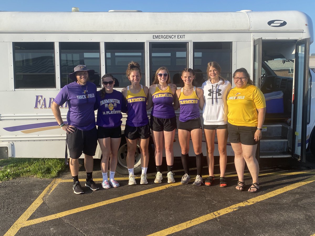Lady Farmers headed to State Track &amp; Field meet. Good luck Ladies!!!