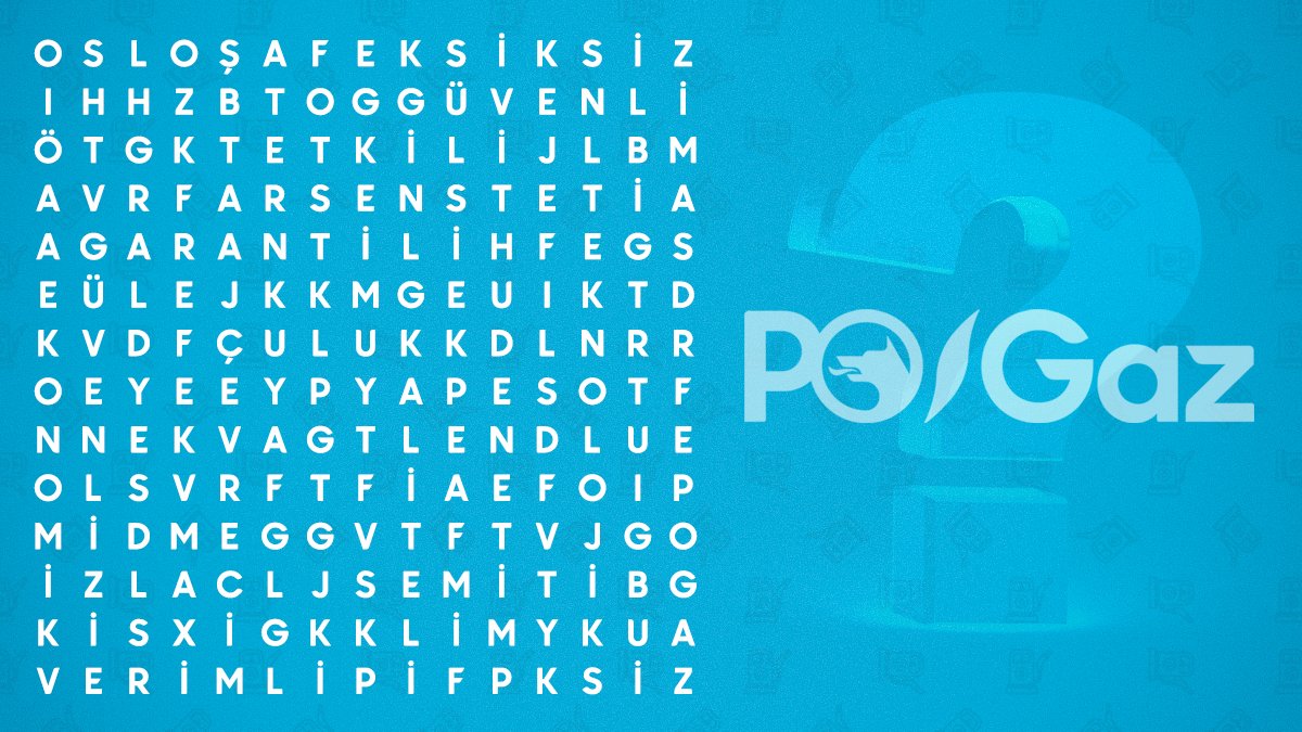 %100 GARANTİLİ LPG, POGAZ!
Gördüğün ilk 3 kelimeyi #POGazEtkisi hashtagiyle bir arkadaşını etiketleyerek yorumda paylaş, hesabımızı takip et çekilişle 100 TL değerinde POGaz yakıt kazanan 50 şanslı kişiden biri ol.

Unutma, daha çok yorum daha çok şans!