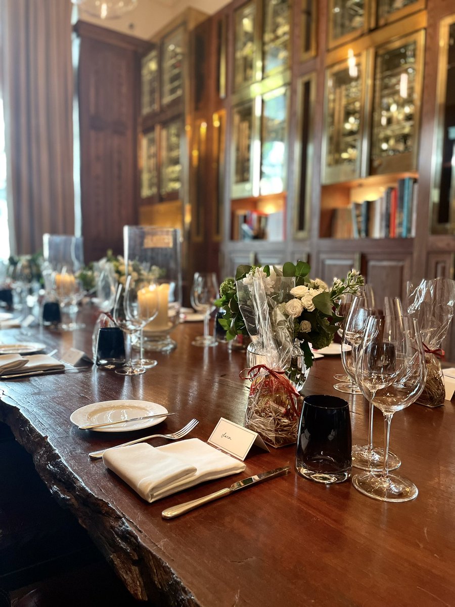 The table is set 🍽 #privatediningroom #cheers #london