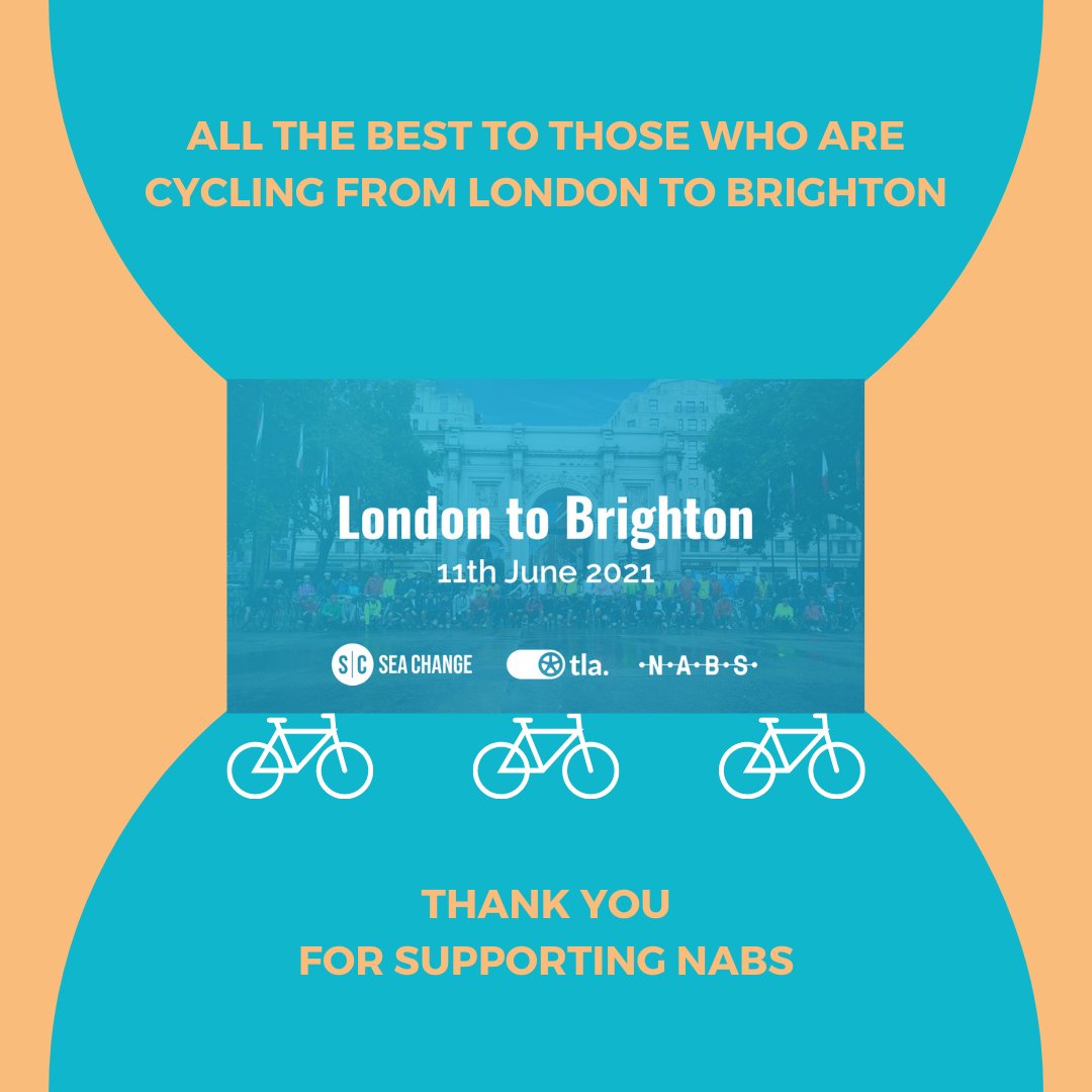 NABS_UK's tweet image. 🚲 All the best to everyone who is cycling from London to Brighton tomorrow!

💫 Wishing all the riders good luck, have wheely good time!! 

Thank you for supporting NABS. 💜