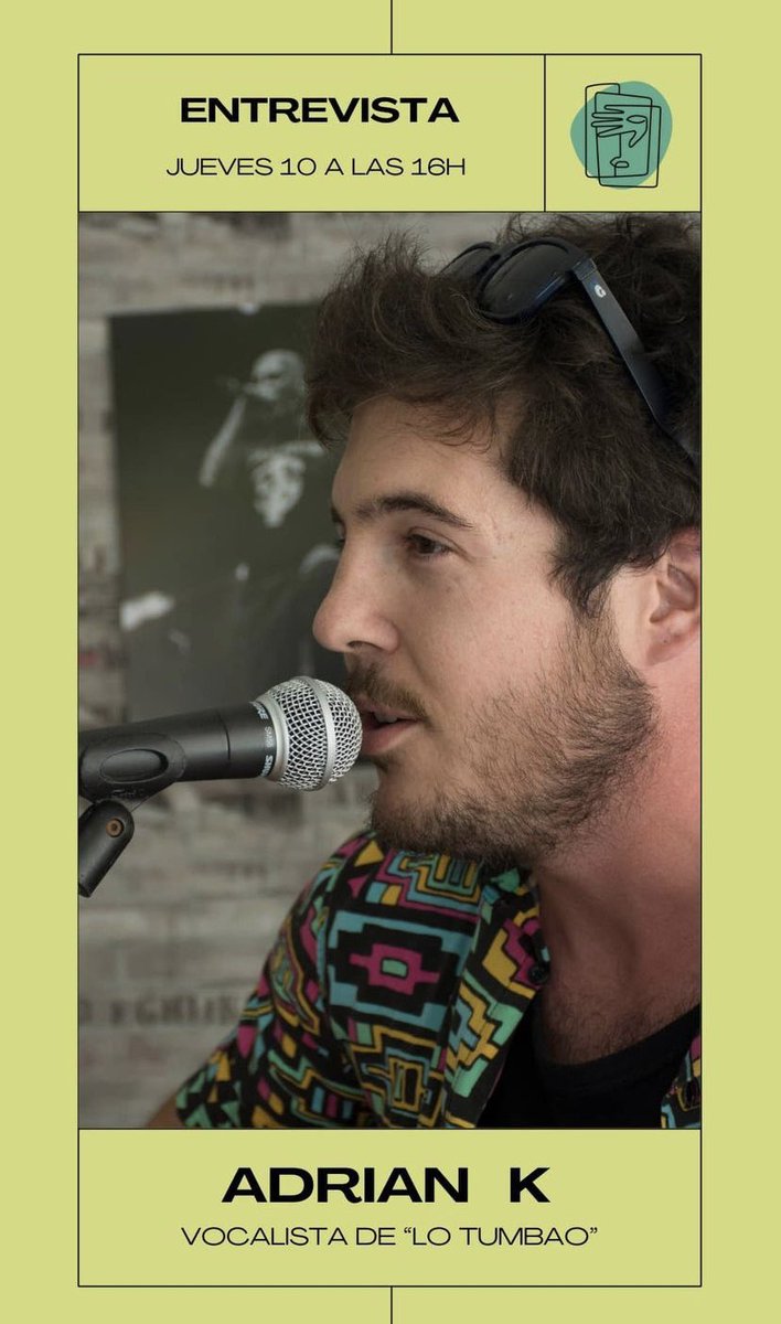 senzabranding's tweet photo. Buenos días Senzers🤪 Esta tarde a las 16h tenemos entrevista con Adrian K, vocalista del grupo "Lo Tumbao". No os la podéis perder, en nuestro Insta: https://t.co/luOI5iNyIn https://t.co/CRk100drfS