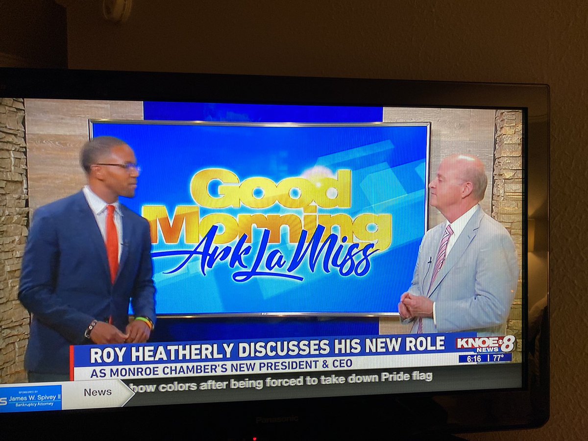 It’s a great day when it starts with <a href="/gmarklamiss/">GoodMorningArkLaMiss</a> and Tyler Smith - sharing great things about Monroe - a great community where businesses thrive! <a href="/monroe_chamber/">Monroe Chamber of Commerce</a> <a href="/CityofMonroe/">City of Monroe, LA</a>