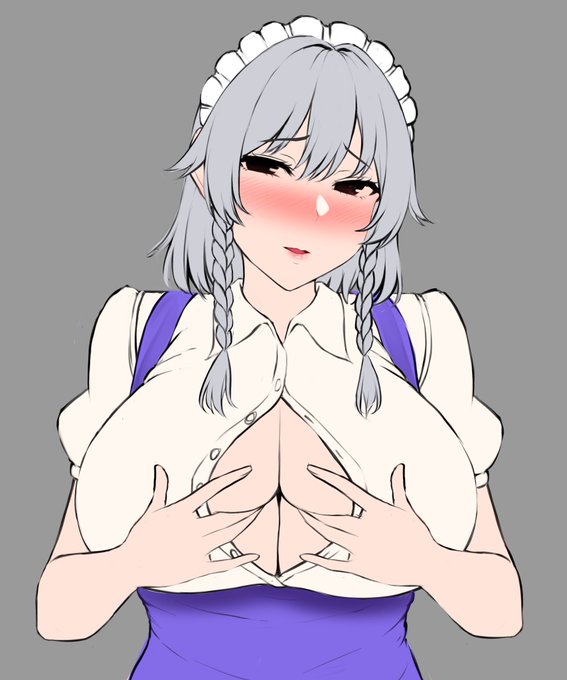 ちょっとえっちな咲夜さんのラフ 