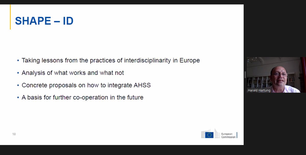 shapeID_eu's tweet image. Harald Hartung Head of Fair Societies &amp;amp; Cultural Heritage, Directorate-General for Research and Innovation @EU_Commission discusses the value of the SHAPE-ID project and the #shapeidtoolkit @TLRHub to support meaningful integration.