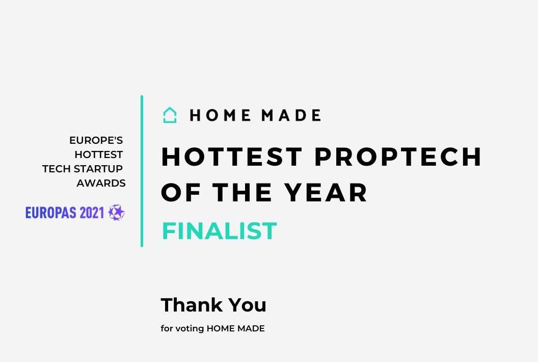 The team is excited to announce that we have been shortlisted as one of the hottest startups at the Europas Awards. We would like to thank our community and clients for voting for us and joining our mission of making renting better for everyone.