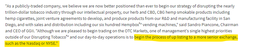 FirstEagel's tweet photo. $GGII Reverse merger complete🚀
Here we go to 🔜Nasdaq/NYSE @Nasdaq @NYSE @hempacco https://t.co/fQ3P6EzPL0