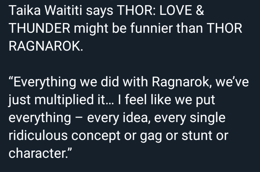 RT @dorksofprey: Wandavision: crying
Tfatws: crying
Loki: crying
Black widow: crying
Thor love and thunder: https://t.co/Xiez4rCUud