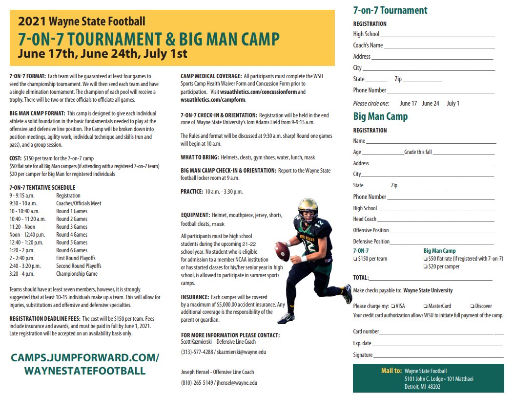 Wayne State University Football tweet media