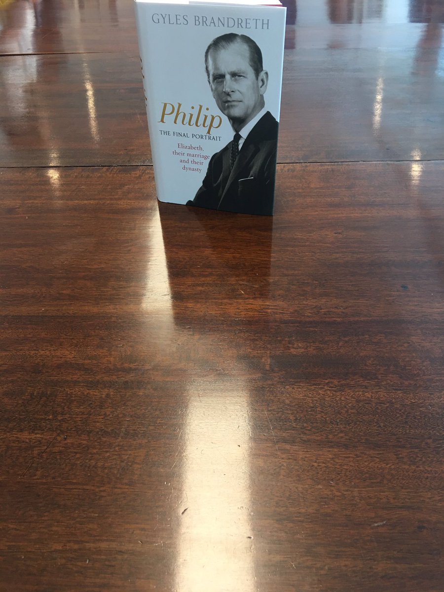 Raising a glass to the memory of HRH The Duke of Edinburgh at the table on which he was born 100 years ago - with friends from the table’s present owners, Howe Robinson, shipping brokers, &amp; <a href="/FieldsInTrust/">Fields in Trust 💚</a>, the first national charity of which HRH became head in 1947.