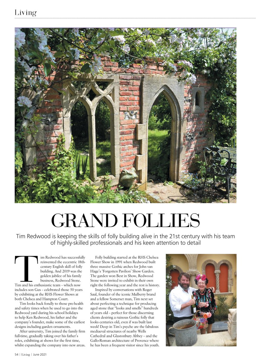 RedwoodStone's tweet photo. Great detail in @EssexLivingMag covering my inspiration & the eclectic nature of our Follies.
@MulberryEngland
@MoulinJaune
#gothicfolly #gardenruin #gothicwindows #RHSChelsea #RHSHampton #loveyourgarden #bbcgardenersworld #gardendesign #landscapedesign #redwoodstone https://t.co/og0eRkSDCH