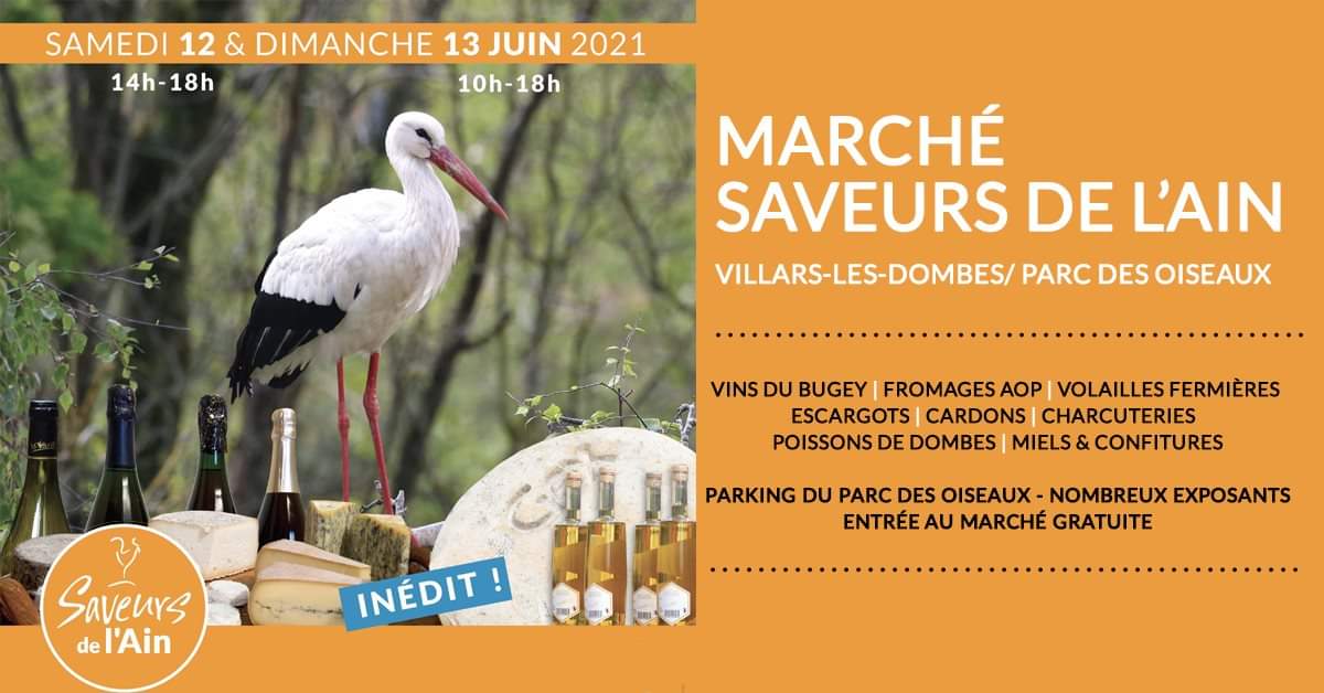 C'est ce week-end ! Ne ratez pas le Marché #SaveursdelAin au Parc des Oiseaux ! La marque de la gastronomie de l'#Ain s'invite dans un site incontournable ;-) ! De quoi combiner vos envies découvertes... #Produitsduterroir #Marché #Gastronomie #IdeeWeekEnd