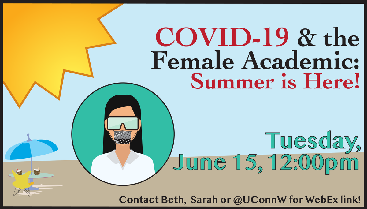 UconnW's tweet photo. We're meeting virtually on Tuesday, June 15 from 12 - 1pm. We hope to hear about your summer plans and discuss productivity strategies (now that vaccinations are a thing!). https://t.co/a3JsBkXLZE