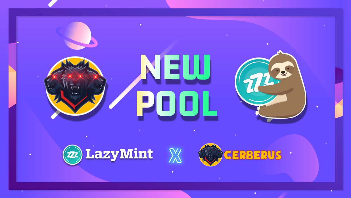 LazyMintFi's tweet photo. 🚀New Pool in #LazyMint on June 11th 13:00 UTC🚀
#Cerberians from 🔥@gocerberusfi🔥
#MintLovers from 🦥@LazyMintFi🦥
🦥#LAZY-#CERBERUS🔥 Pool will be ready, get ready to be "HELL LAZY" yet Earning!
U B Hell Lazy, We Mint!!!
#BSC #BTC #DeFi #YieldFarming #goCerberus https://t.co/f7s7ARcjXg