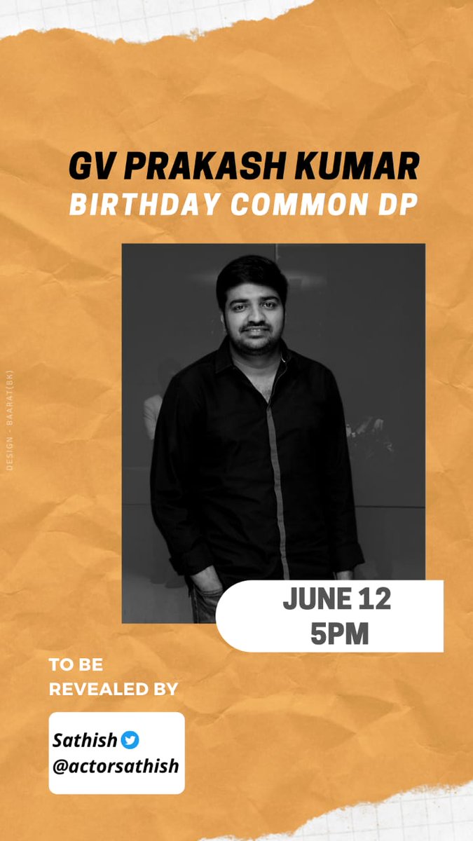Selfierajark's tweet photo. Super- Cool @actorsathish will launch our #Darling @gvprakash anna's Birthday Common DP 🤩

June 12 | 5PM

#GVPrakashBdayCDPUpdate 
CDP by @Ranjith_Offl_

#GVPrakash #Jail 
@gdinesh111 @Gvprakash_FP https://t.co/xbNQPEb3mW