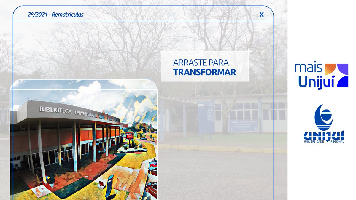 Unijui's tweet photo. Transforme ainda mais seu futuro. 💙 Estão abertas as rematrículas. O processo vai ocorrer em etapa única de 10 a 21 de junho. Fique atento e não perca o prazo. 😉
#rematricula #maisunijui #graduação #universidade #unijui https://t.co/td254HTGrn