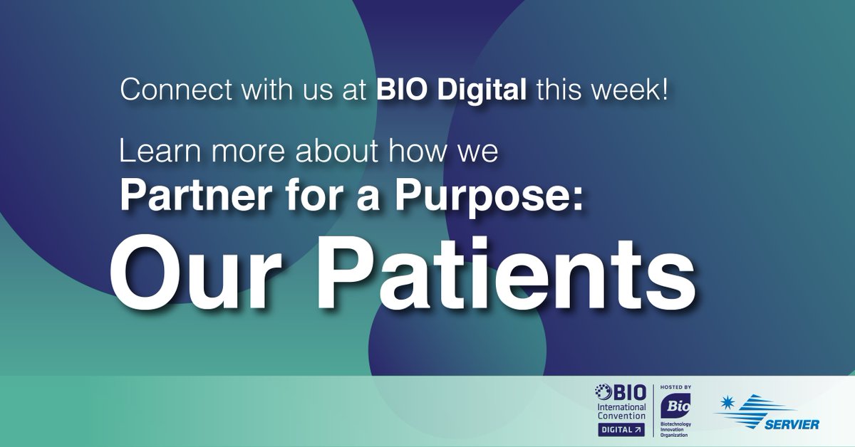 ServierPharma's tweet photo. We’re at #BioDigital21 and look forward to virtually connecting with leaders from across #biotech. Learn more about how we partner for a purpose: https://t.co/3ogPshtF93 https://t.co/Pa9PZV6w0w