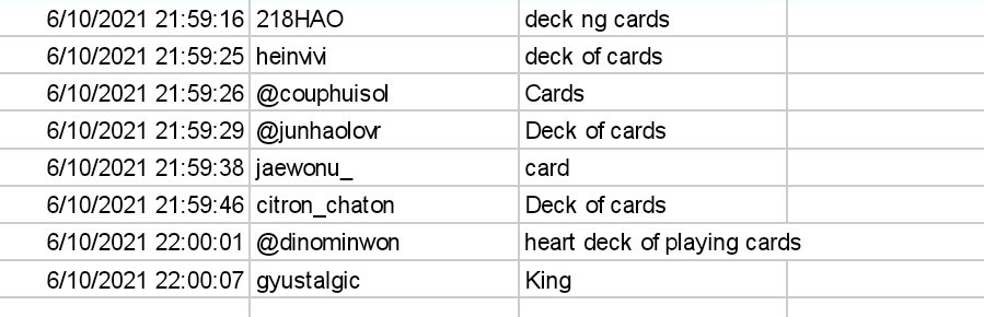 96THST_PH's tweet photo. Congratulations @218hao 🎉❤️

Answer: Deck of cards/deck ng cards 😂

Also Im seeing new usernames~ hahahaha hello po~ not sure if nagpalit lang kayo or new people kayo pero henloo ❤️ https://t.co/Ia8jNQd1Y5