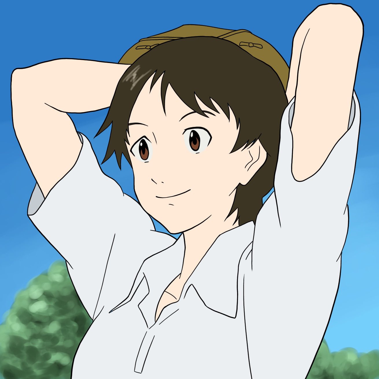 のりを 最近時かけ見たよ の模写 模写 デジタル イラスト 時をかける少女 真琴 功介 千昭 T Co Mecxst85uv Twitter