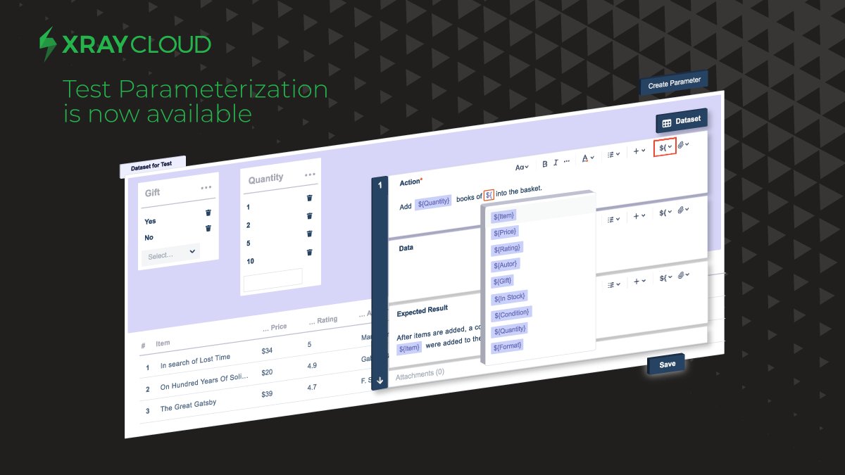 XrayApp's tweet image. 📣 Big news! #TestParameterization is now available on #XrayCloud. Improve #testcoverage and efficiency with #DataDrivenTesting. Easily execute the same test multiple times with different input values, and minimize repetitive tests. hubs.li/H0PSncc0