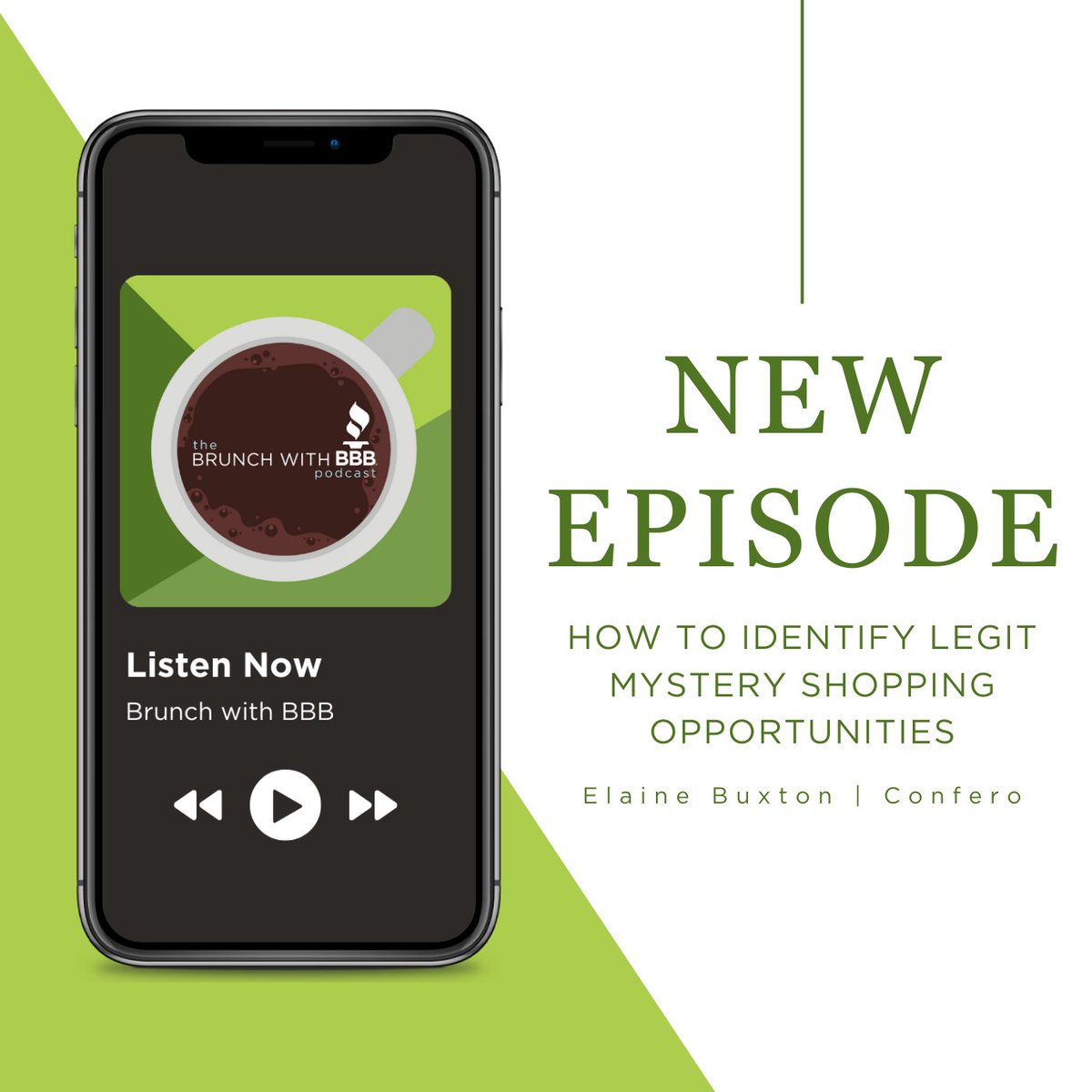 BBBCarolinas's tweet photo. Wish you could get paid to visit restaurants or go shopping?! ๐ฐ In the latest #BrunchWithBBB episode, Elaine Buxton of @Confero shares how to identify legit #mysteryshopping opportunities!
Listen now ๐ https://t.co/WVjjPYKZ5M
#bbb #bbbeasternnc #startwithtrust https://t.co/MW9FQOc11C