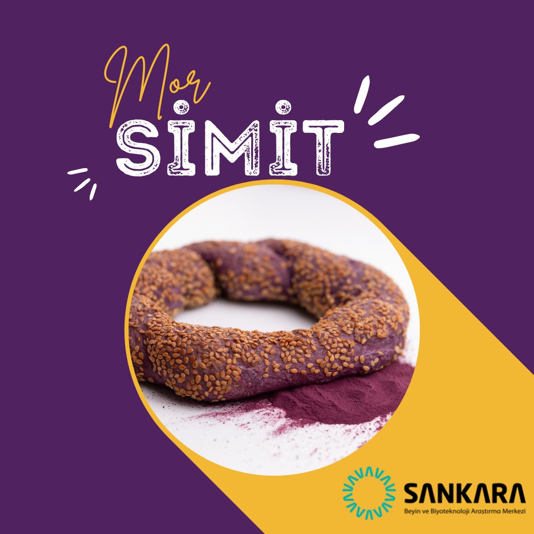 Mor Simit, doğada bulunan kırmızı &amp; mor sebze ve meyve özlerinin yüksek teknoloji kullanılarak saflaştırılıp elde edilen Sankara MorMiks'in una katılması ile üretilmektedir. İçeriğinde böğürtlen, yaban mersini, nar, siyah havuç ve vişne özleri bulunmaktadır. #mor #simit #sağlık