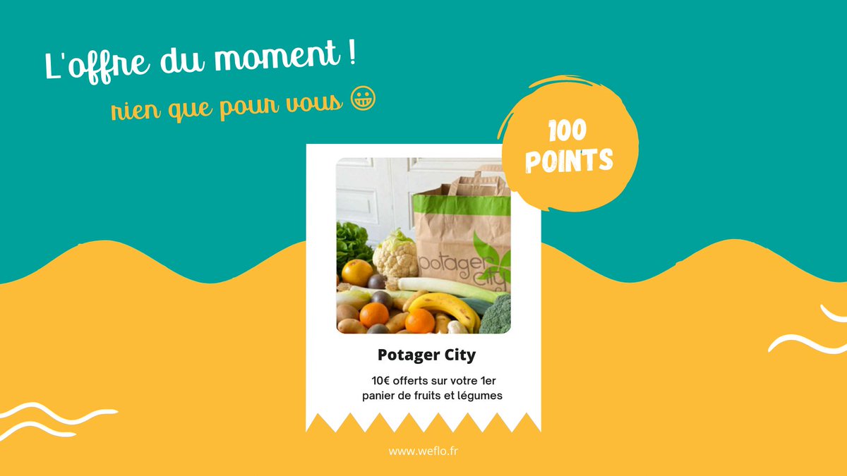 On se retrouve aujourd'hui pour l'offre du moment ! 🛍

Vous pouvez retrouver dès maintenant <a href="/potagercity/">Potager City</a> sur notre boutique, pour commander vos paniers de fruits et légumes 🍅🍏

À très vite pour vous présenter de nouvelles offres ! 🧐