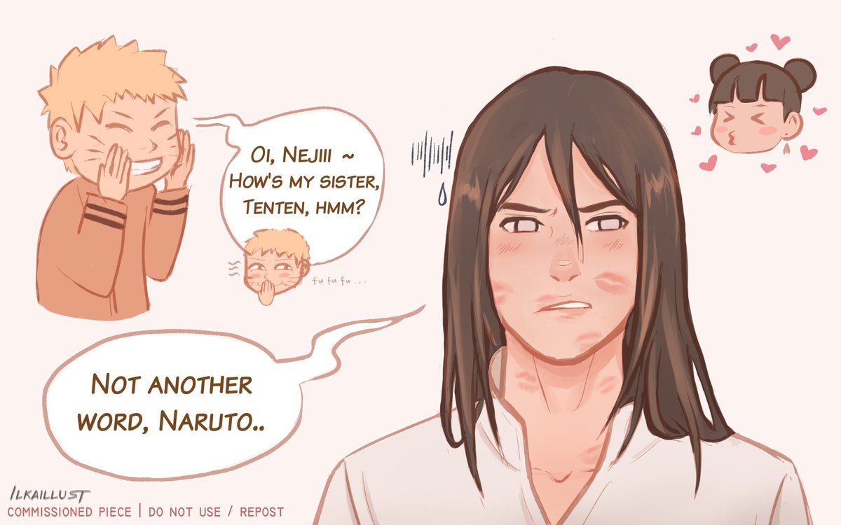 just boruto era in-law moments ft nejiten & naruto ( ˘ ³˘)

commissioned piece for @mrm6464 ☆
#nejiten #ネジテン 