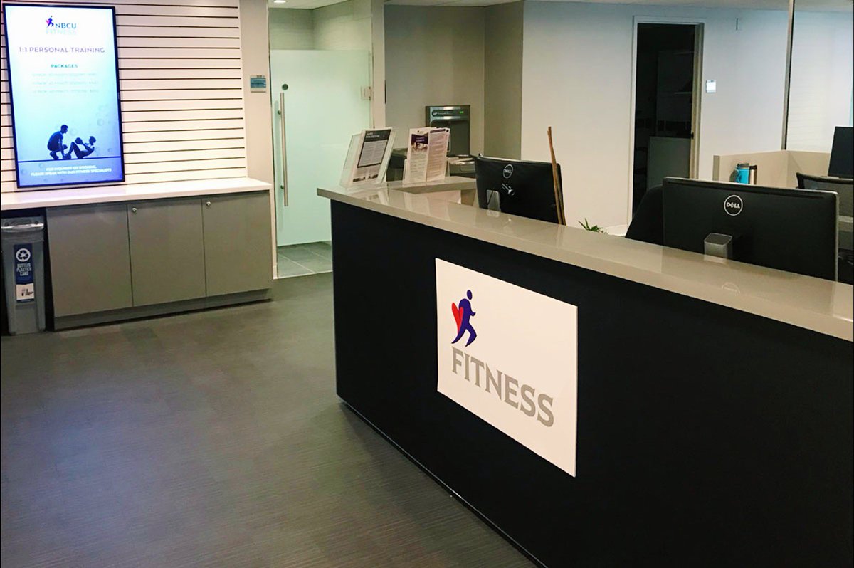 <a href="/MassCorp_GC/">Mass Contracting</a>’s full scale renovation of a commercial client’s fitness center in #NYC gives executives, talent, and employees access to a premier workout space. The project included a contemporary upgrade to the reception area, glass doors, flooring, and a modernized audio system.