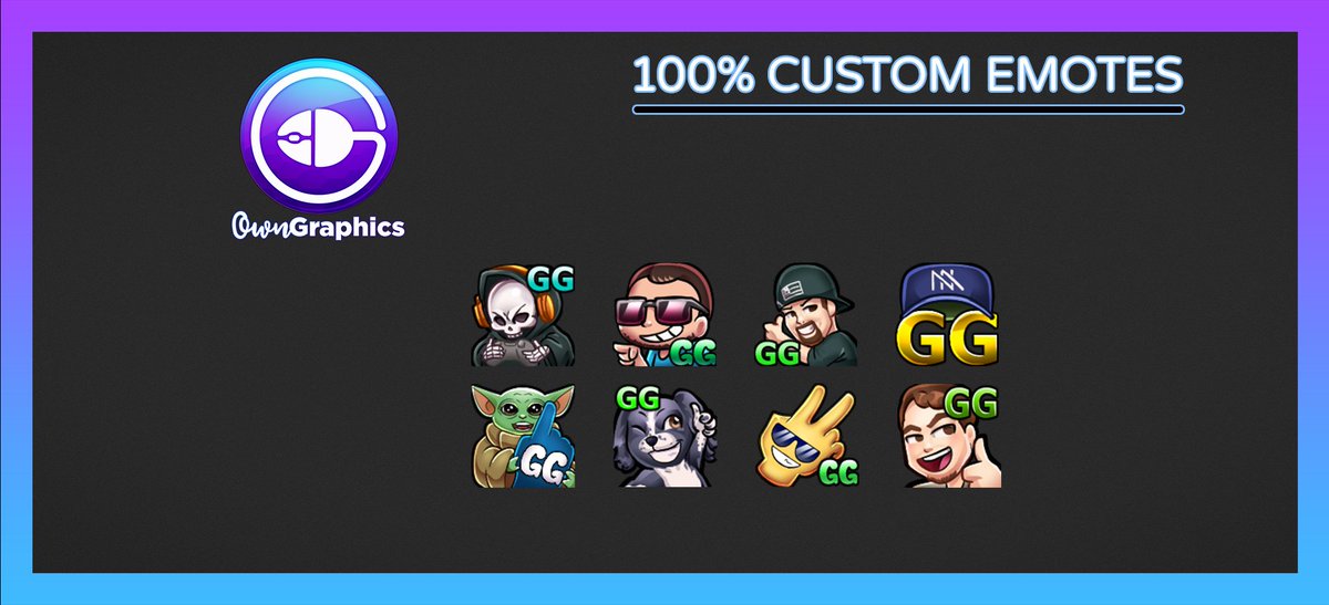 In the market for custom emotes? Discuss your ideas with <a href="/OwnGraphics/">OwnGraphics</a> today!

Emote holders: ⬇️
<a href="/aweaver710/">Arweaver710</a> 
<a href="/cMagic04/">cMagic</a> 
@ripareno 
<a href="/ThePapaPiper/">Papa Piper</a> 
@NssLegacy 
<a href="/ScotDog11/">@ScotDog1</a> 
<a href="/KrakkaJackTV/">𝕂𝚛𝚊𝚔𝚔𝚊𝕁𝚊𝚌𝚔</a> 

✏️Starts with hand illustration 
💯High quality results

OwnGraphics.com 

#ad
