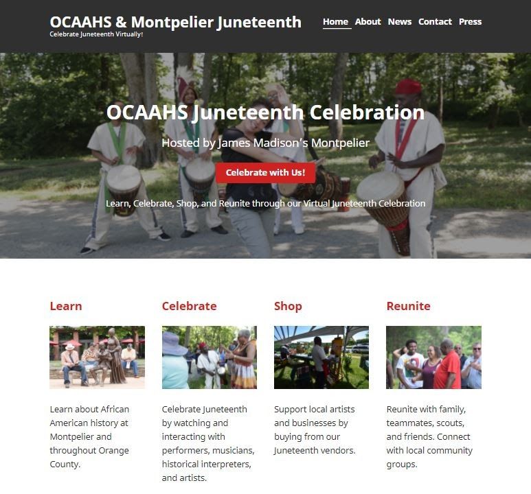 JMMontpelier's tweet photo. There is so much to do over at https://t.co/dKvJ39ZERi!
@artscenterinorange #OCAAHS #blackhistory #blackhistoryeveryday #Juneteenth #Juneteenth2021 #June19 #Community #Unity #Heritage #OCAAHSJuneteenth #JuneteenthinOrange #AmericanHistory @SavingPlaces https://t.co/MqfM4wDtsE