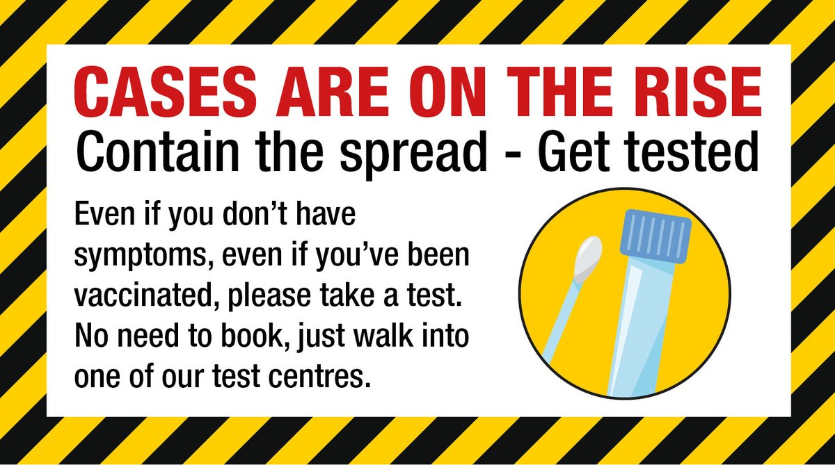 We need to prevent new variants of concern developing and spreading.

If you live in the Tod, Park and Warley areas please get tested, even if you don't have symptoms and/or have been vaccinated.

No need to book - just walk into one of our test centres: crowd.in/P1P4C6