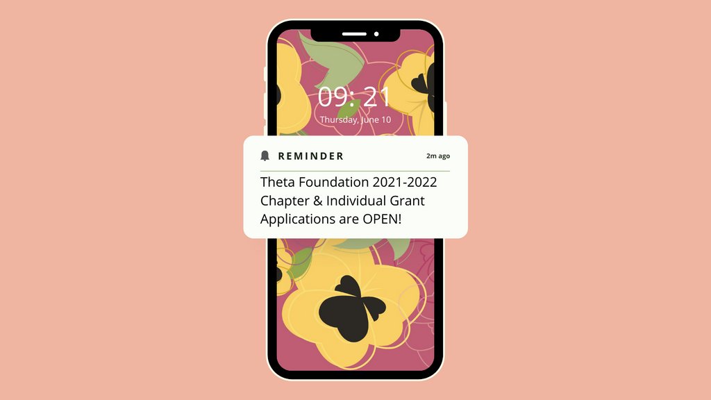 Have you heard? Theta Foundation’s 21-22 Chapter &amp; Individual Grant applications are now open! Theta Foundation is proud to support college + alumnae chapters as well as individual Thetas in pursuit of the widest influence for good. bit.ly/2Tbi5Ak