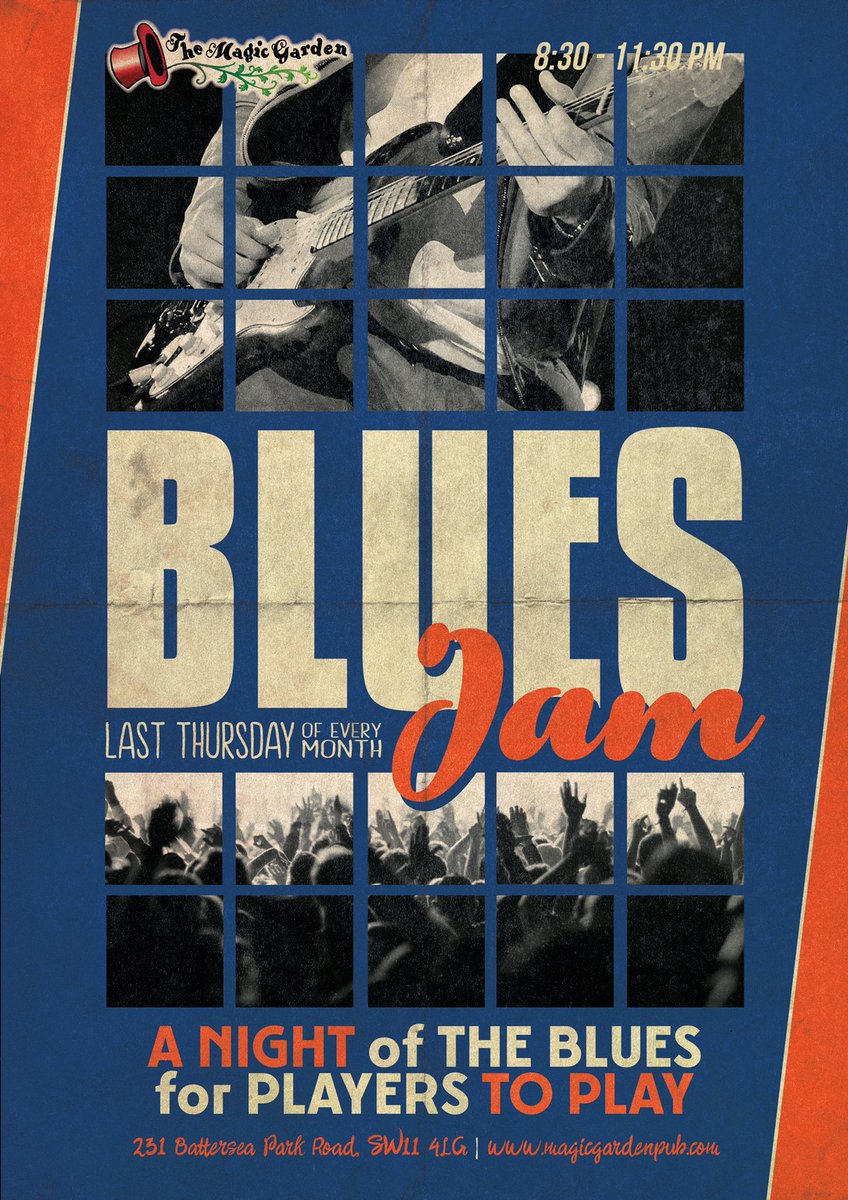 Thursday, 24 June 2021, the Blues Jam returns to the Magic Garden! A night of the blues for players to play, our open stage blues jam welcomes one and all to come and enjoy a night of live blues music. 8:30pm-11:30pm FREE ENTRY Last Thursday of every month magicgardenpub.com