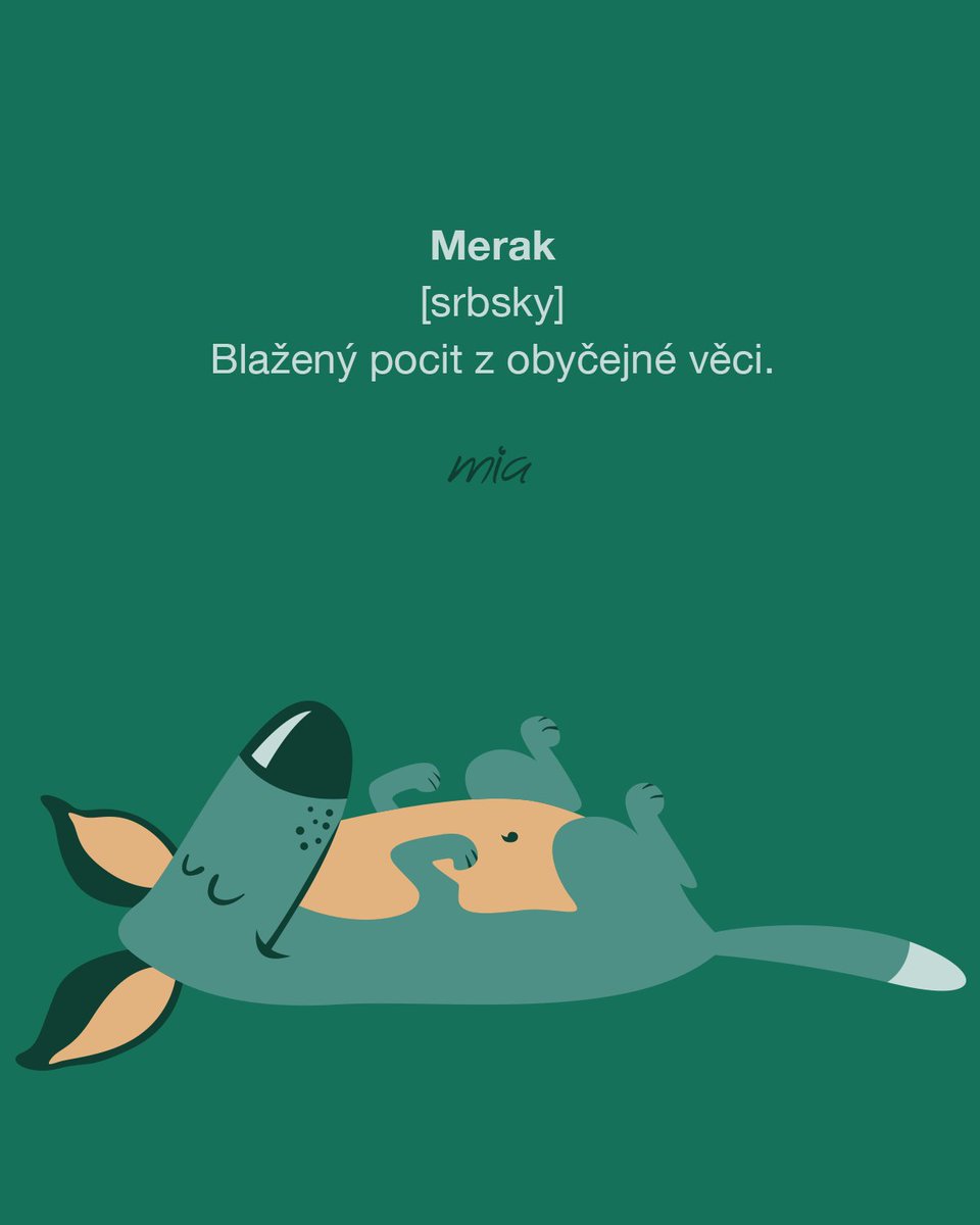 miatranslate's tweet photo. Přesně takhle se cítí pes, když ho podrbete na bříšku. Nebo když je venku ošklivo a doma vás přivítá hrnek horkého čaje. Merak jsou zkrátka ty drobnosti, které nám pomáhají mít pocit, že je aspoň něco správně. 👌 https://t.co/QuaG4Cg8kU